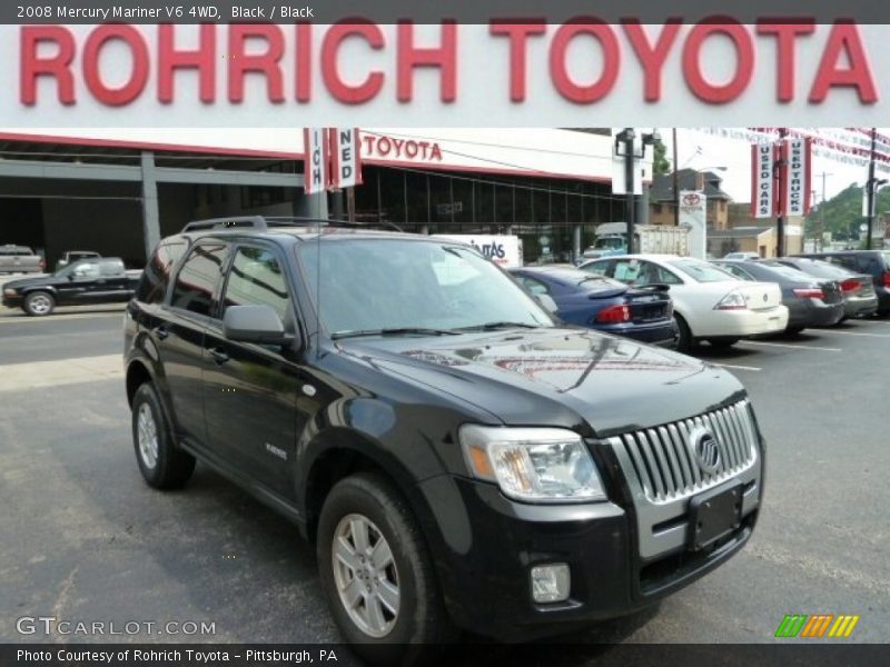 Black / Black 2008 Mercury Mariner V6 4WD