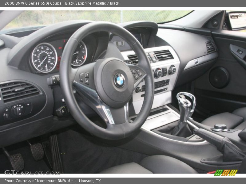 Black Sapphire Metallic / Black 2008 BMW 6 Series 650i Coupe