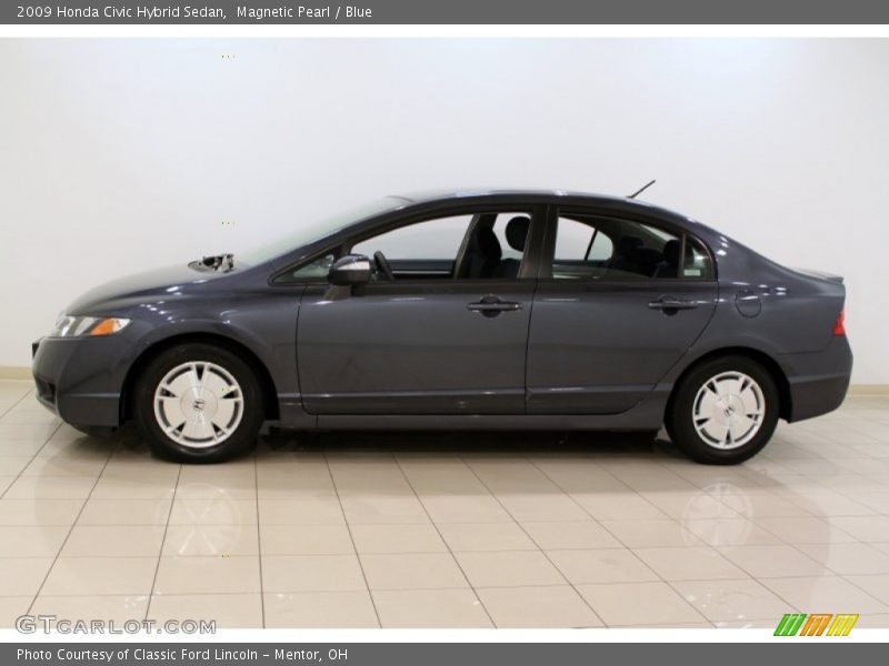 Magnetic Pearl / Blue 2009 Honda Civic Hybrid Sedan