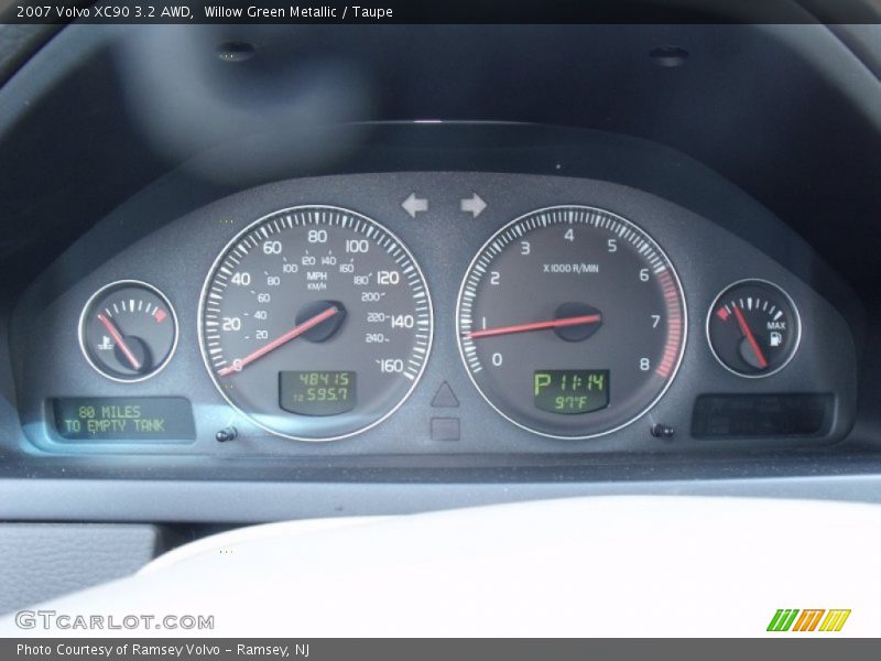 Willow Green Metallic / Taupe 2007 Volvo XC90 3.2 AWD