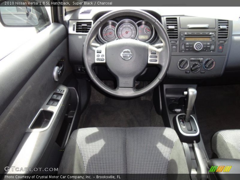 Super Black / Charcoal 2010 Nissan Versa 1.8 SL Hatchback