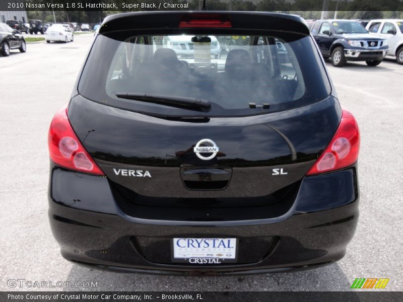 Super Black / Charcoal 2010 Nissan Versa 1.8 SL Hatchback
