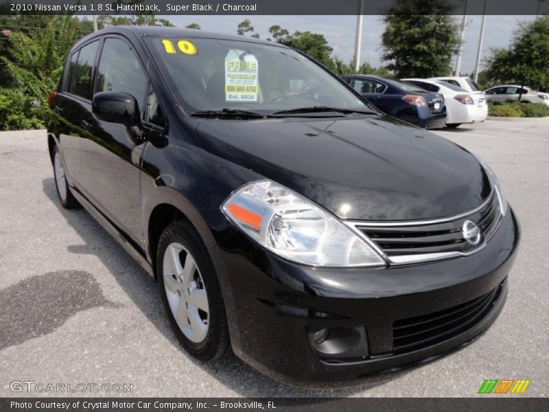 Super Black / Charcoal 2010 Nissan Versa 1.8 SL Hatchback