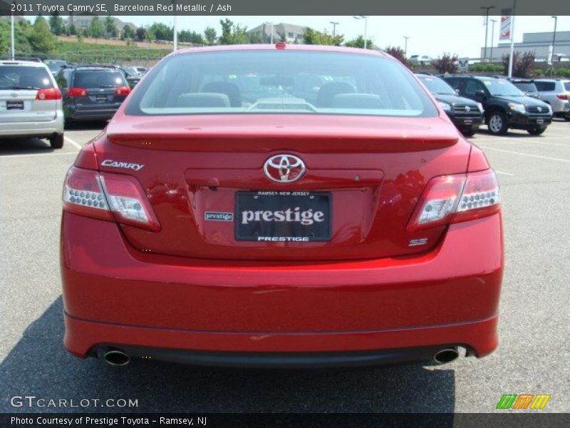 Barcelona Red Metallic / Ash 2011 Toyota Camry SE