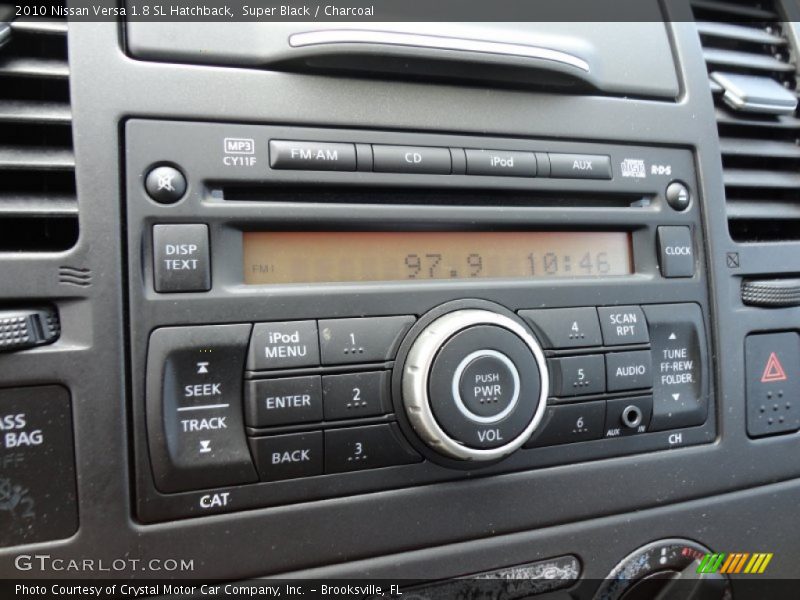 Super Black / Charcoal 2010 Nissan Versa 1.8 SL Hatchback