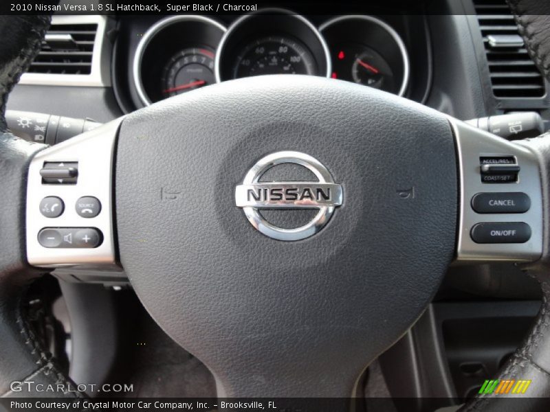 Super Black / Charcoal 2010 Nissan Versa 1.8 SL Hatchback