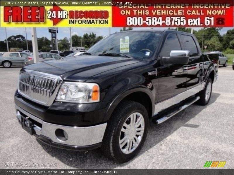 Black Clearcoat / Ebony/Dove Grey 2007 Lincoln Mark LT SuperCrew 4x4