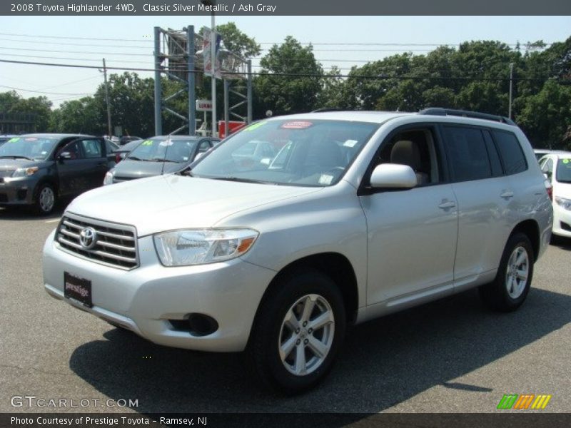 Classic Silver Metallic / Ash Gray 2008 Toyota Highlander 4WD