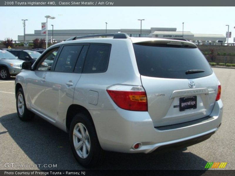 Classic Silver Metallic / Ash Gray 2008 Toyota Highlander 4WD