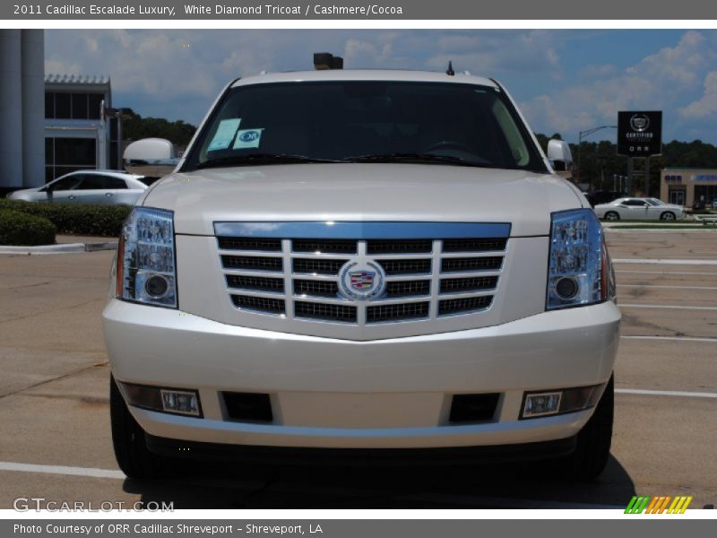 White Diamond Tricoat / Cashmere/Cocoa 2011 Cadillac Escalade Luxury