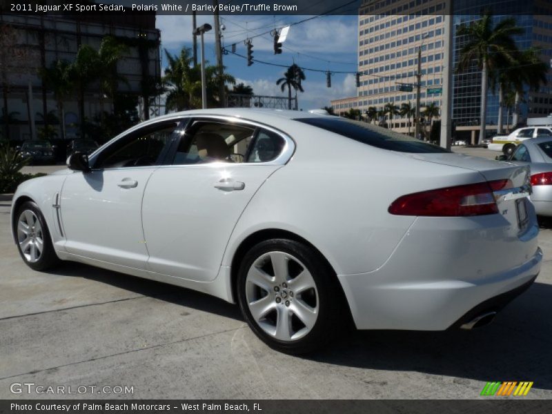 Polaris White / Barley Beige/Truffle Brown 2011 Jaguar XF Sport Sedan