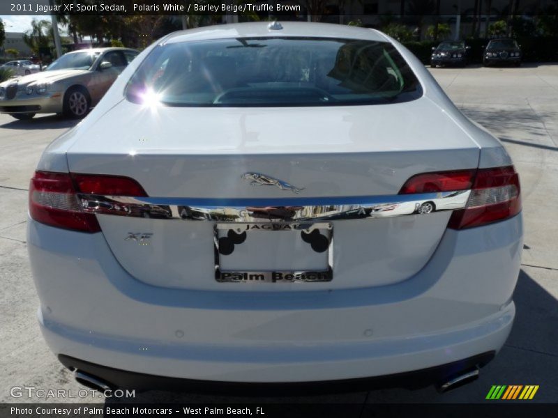 Polaris White / Barley Beige/Truffle Brown 2011 Jaguar XF Sport Sedan