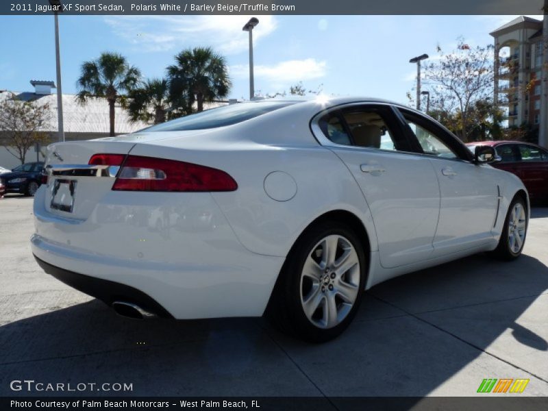 Polaris White / Barley Beige/Truffle Brown 2011 Jaguar XF Sport Sedan