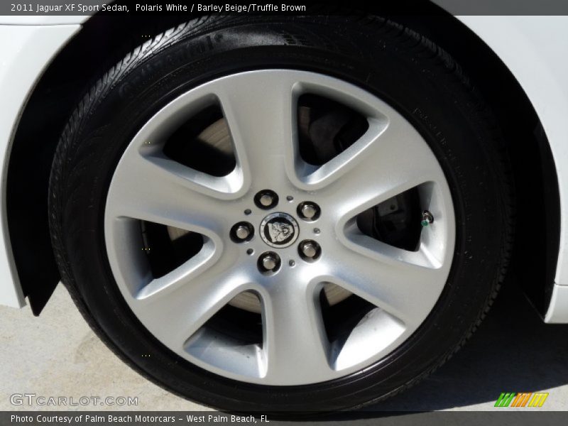 Polaris White / Barley Beige/Truffle Brown 2011 Jaguar XF Sport Sedan