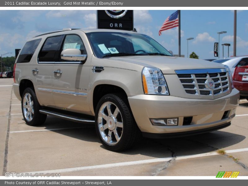 Gold Mist Metallic / Ebony/Ebony 2011 Cadillac Escalade Luxury