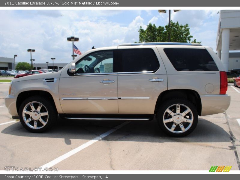 Gold Mist Metallic / Ebony/Ebony 2011 Cadillac Escalade Luxury