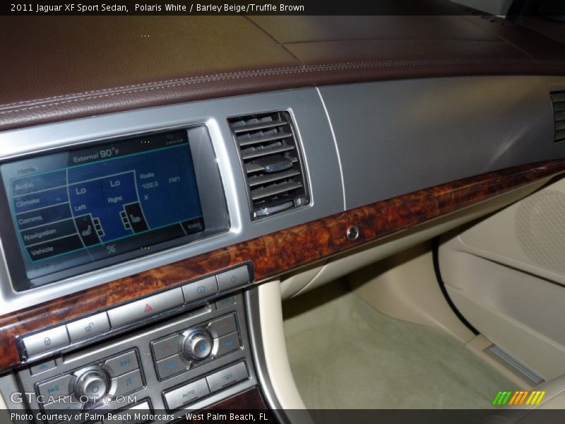 Polaris White / Barley Beige/Truffle Brown 2011 Jaguar XF Sport Sedan
