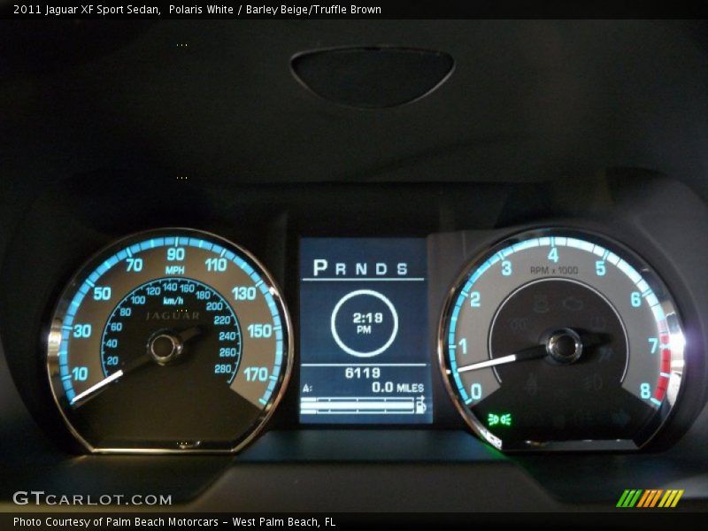 Polaris White / Barley Beige/Truffle Brown 2011 Jaguar XF Sport Sedan