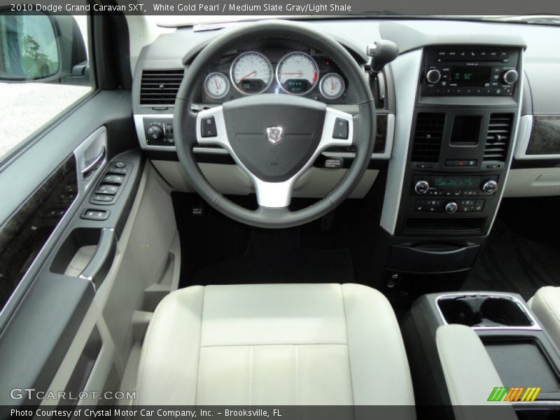 White Gold Pearl / Medium Slate Gray/Light Shale 2010 Dodge Grand Caravan SXT