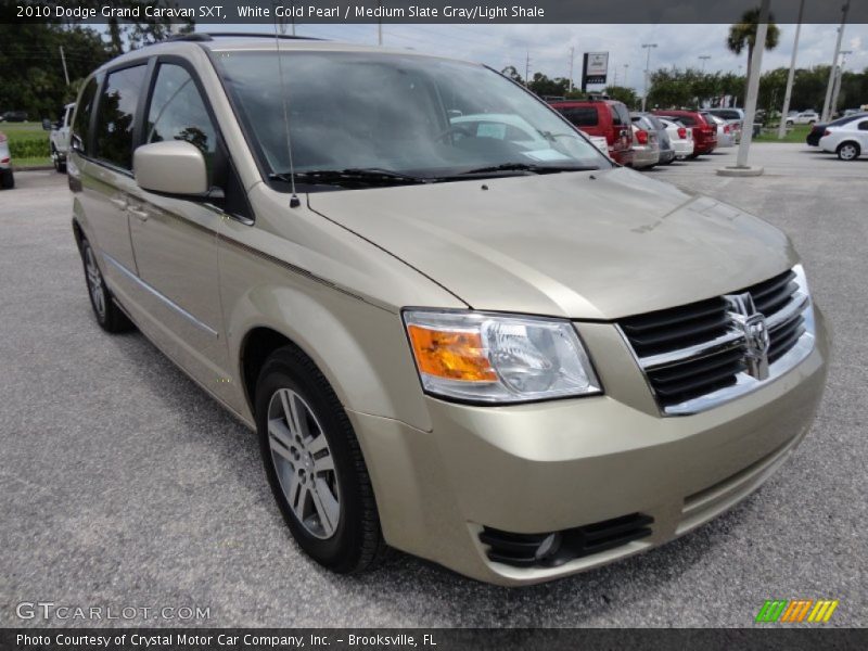 White Gold Pearl / Medium Slate Gray/Light Shale 2010 Dodge Grand Caravan SXT