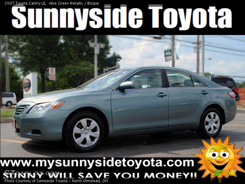 Aloe Green Metallic / Bisque 2007 Toyota Camry LE