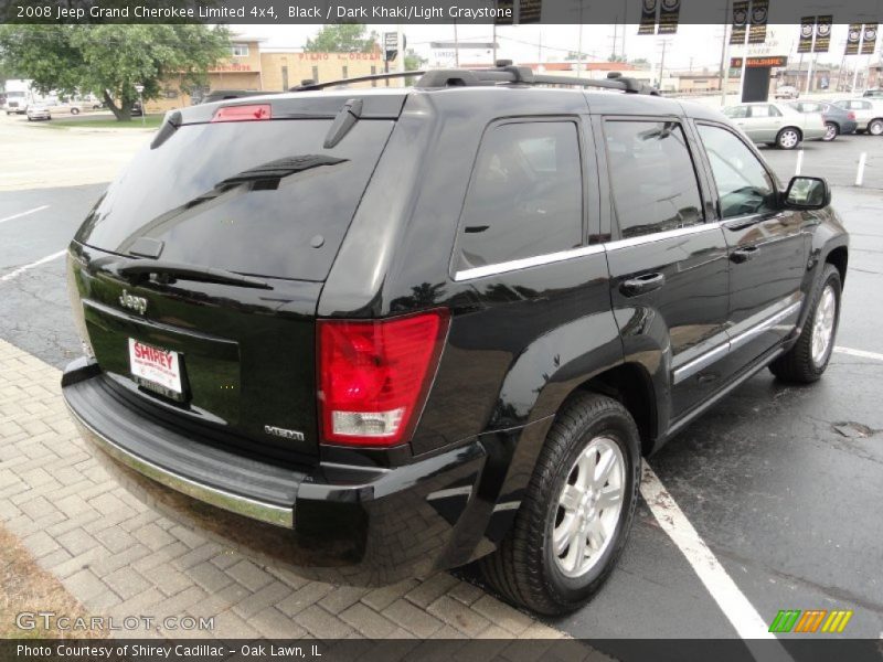 Black / Dark Khaki/Light Graystone 2008 Jeep Grand Cherokee Limited 4x4