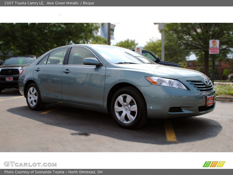 Aloe Green Metallic / Bisque 2007 Toyota Camry LE