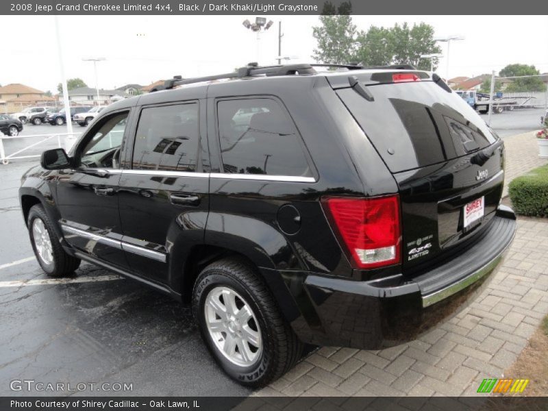 Black / Dark Khaki/Light Graystone 2008 Jeep Grand Cherokee Limited 4x4