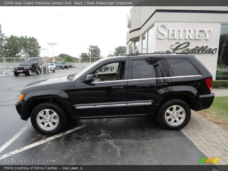 Black / Dark Khaki/Light Graystone 2008 Jeep Grand Cherokee Limited 4x4