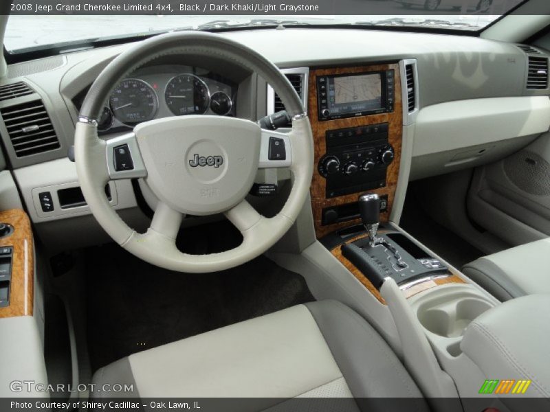 Black / Dark Khaki/Light Graystone 2008 Jeep Grand Cherokee Limited 4x4