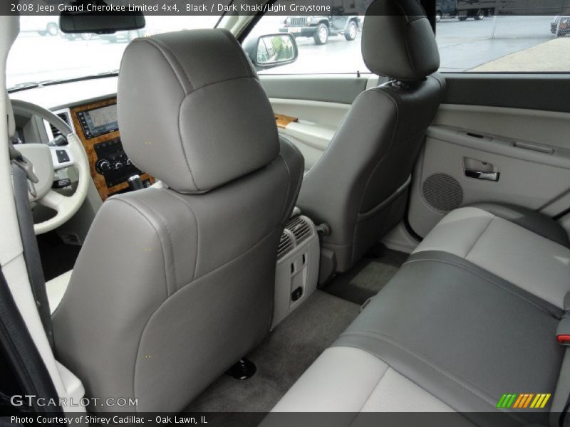 Black / Dark Khaki/Light Graystone 2008 Jeep Grand Cherokee Limited 4x4