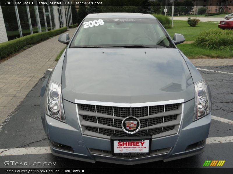 Sunset Blue / Cashmere/Cocoa 2008 Cadillac CTS Sedan