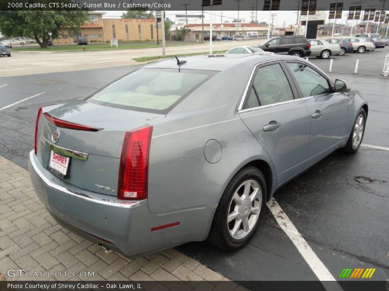 Sunset Blue / Cashmere/Cocoa 2008 Cadillac CTS Sedan