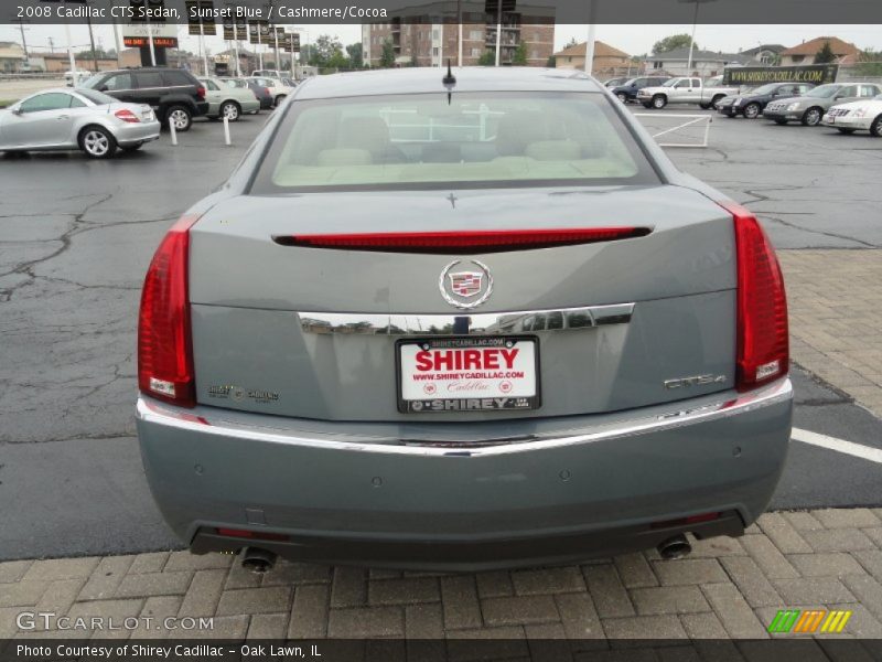 Sunset Blue / Cashmere/Cocoa 2008 Cadillac CTS Sedan