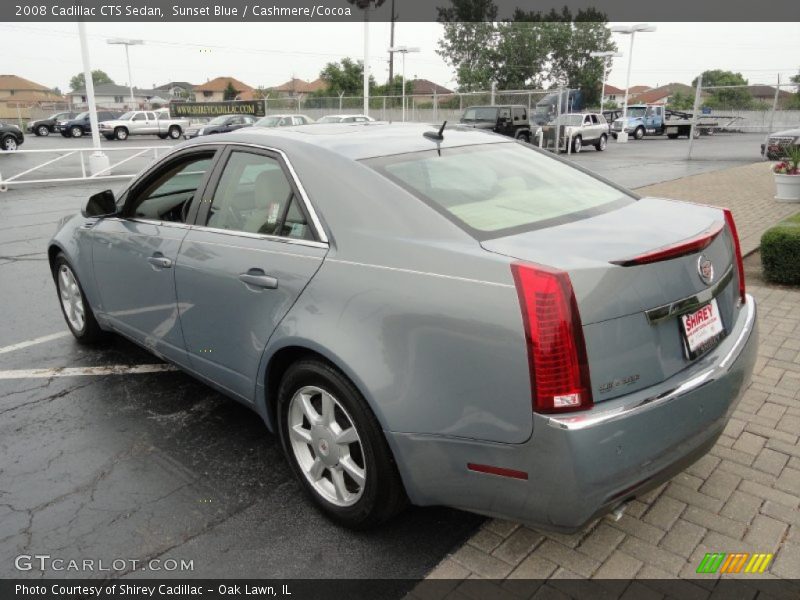 Sunset Blue / Cashmere/Cocoa 2008 Cadillac CTS Sedan