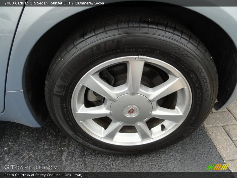 Sunset Blue / Cashmere/Cocoa 2008 Cadillac CTS Sedan