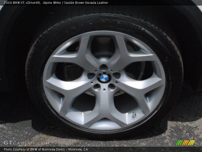 Alpine White / Saddle Brown Nevada Leather 2009 BMW X5 xDrive48i
