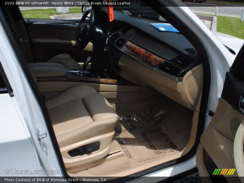 Alpine White / Saddle Brown Nevada Leather 2009 BMW X5 xDrive48i