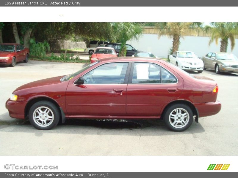 Aztec Red / Gray 1999 Nissan Sentra GXE