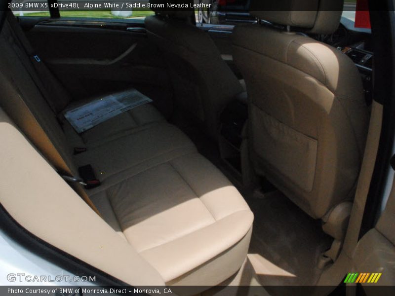 Alpine White / Saddle Brown Nevada Leather 2009 BMW X5 xDrive48i