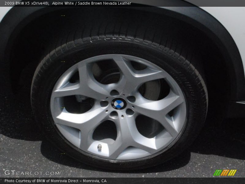Alpine White / Saddle Brown Nevada Leather 2009 BMW X5 xDrive48i