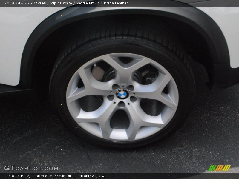 Alpine White / Saddle Brown Nevada Leather 2009 BMW X5 xDrive48i