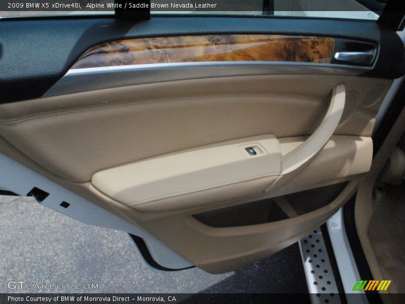 Alpine White / Saddle Brown Nevada Leather 2009 BMW X5 xDrive48i