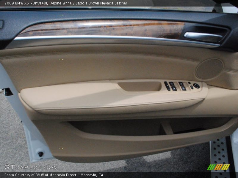 Alpine White / Saddle Brown Nevada Leather 2009 BMW X5 xDrive48i