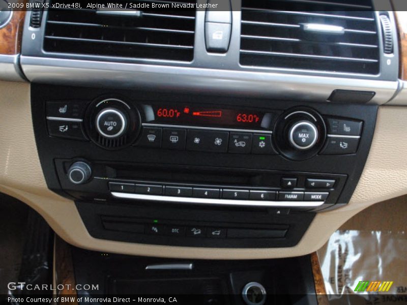 Alpine White / Saddle Brown Nevada Leather 2009 BMW X5 xDrive48i