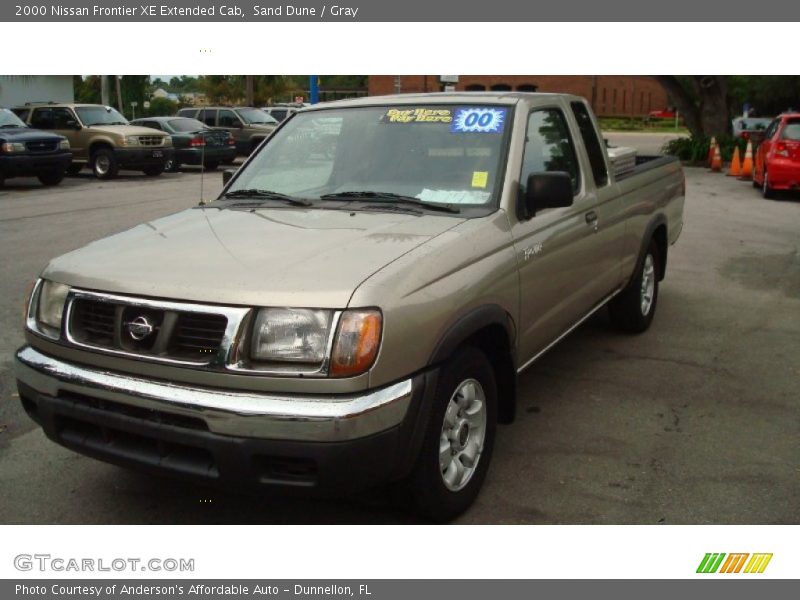 Sand Dune / Gray 2000 Nissan Frontier XE Extended Cab
