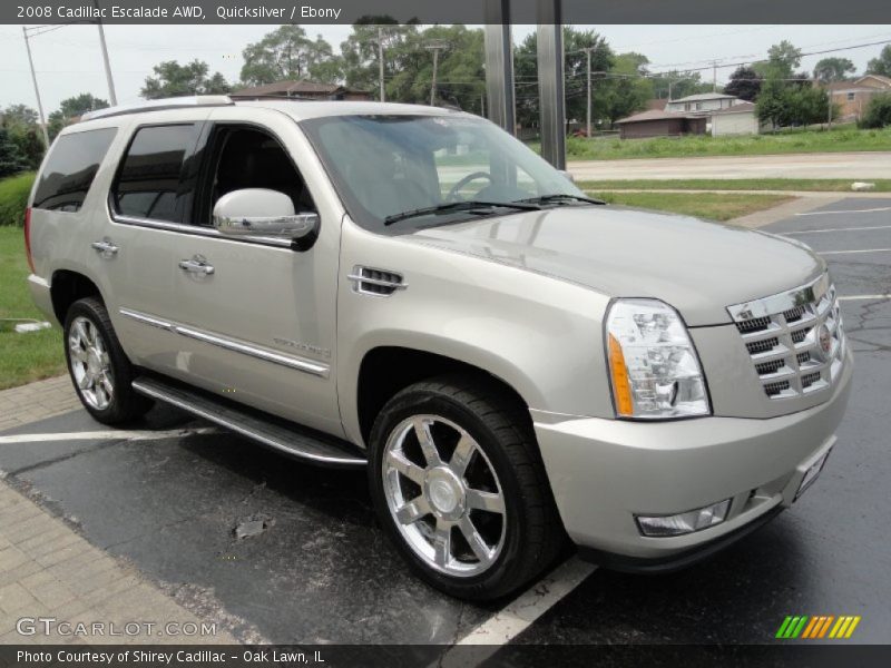 Quicksilver / Ebony 2008 Cadillac Escalade AWD