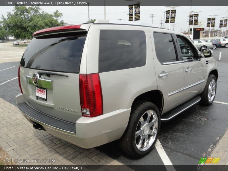 Quicksilver / Ebony 2008 Cadillac Escalade AWD