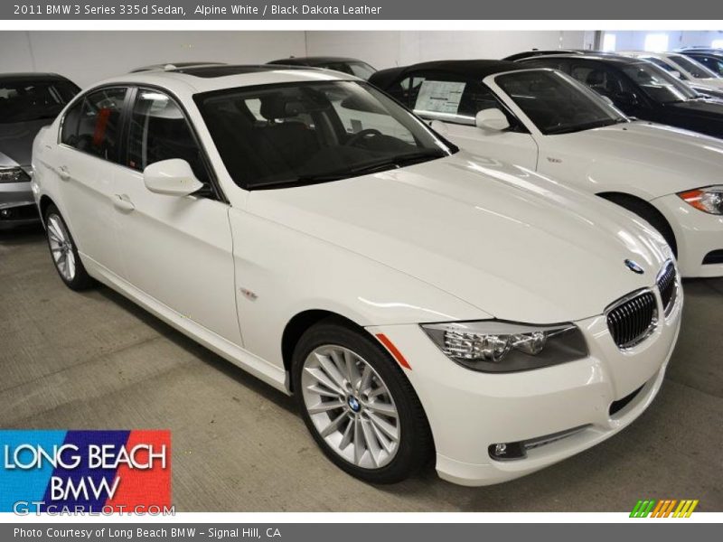 Alpine White / Black Dakota Leather 2011 BMW 3 Series 335d Sedan