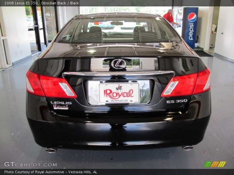 Obsidian Black / Black 2008 Lexus ES 350